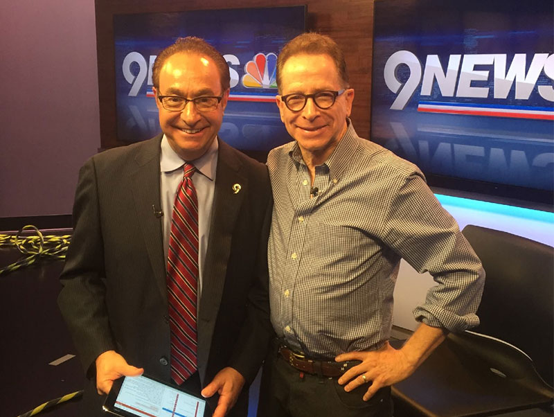 Mike King with Gary Shapiro of 9 News